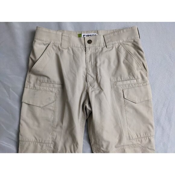 First Tactical Pants Khaki Double Knee Polyester Blend Mens Size 33X32 - Picture 3 of 14